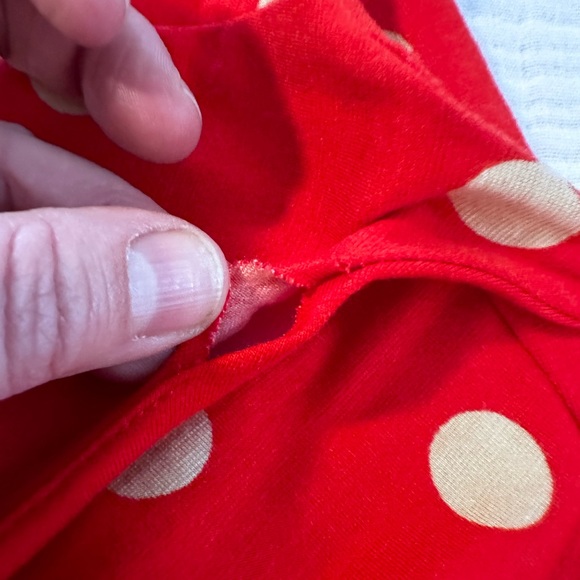 Boston Proper red Polk dot dress. Size medium - Picture 6 of 9